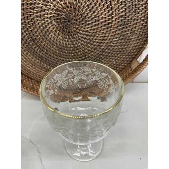 Bartlett Collins Water Goblets - Decoration 806 Clear (Gold Trim) -‎ Set of 4 - Picture 8 of 10